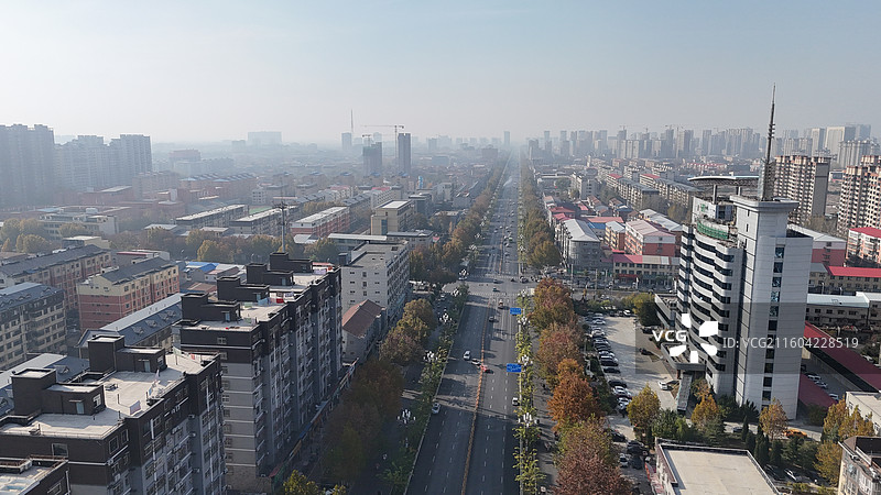 邯郸大名县大名府城市风光航拍图片素材