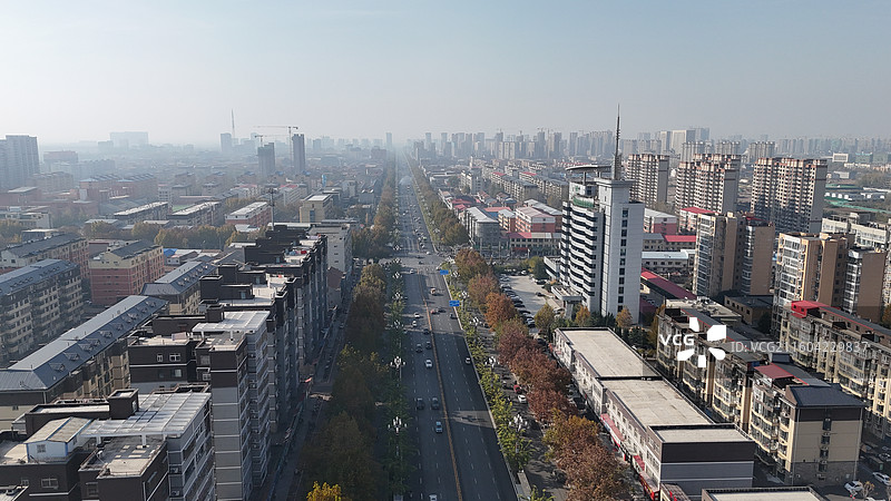 邯郸大名县大名府城市风光航拍图片素材