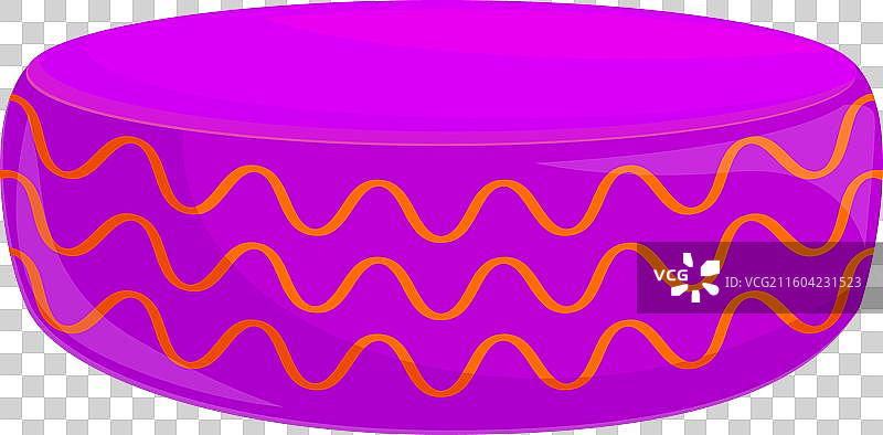 用于放置的带有波浪图案的紫色圆形讲台图片素材