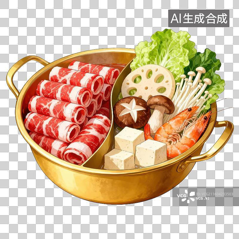 【AI数字艺术】火锅食材拼盘图片素材