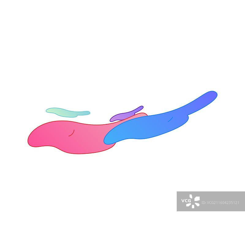 抽象思维几何色块构成互联网矢量扁平插画 创意艺术科技背景素材图片素材