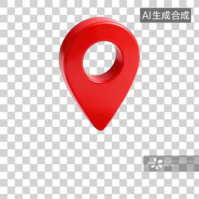 【AI数字艺术】红色定位图标图片素材