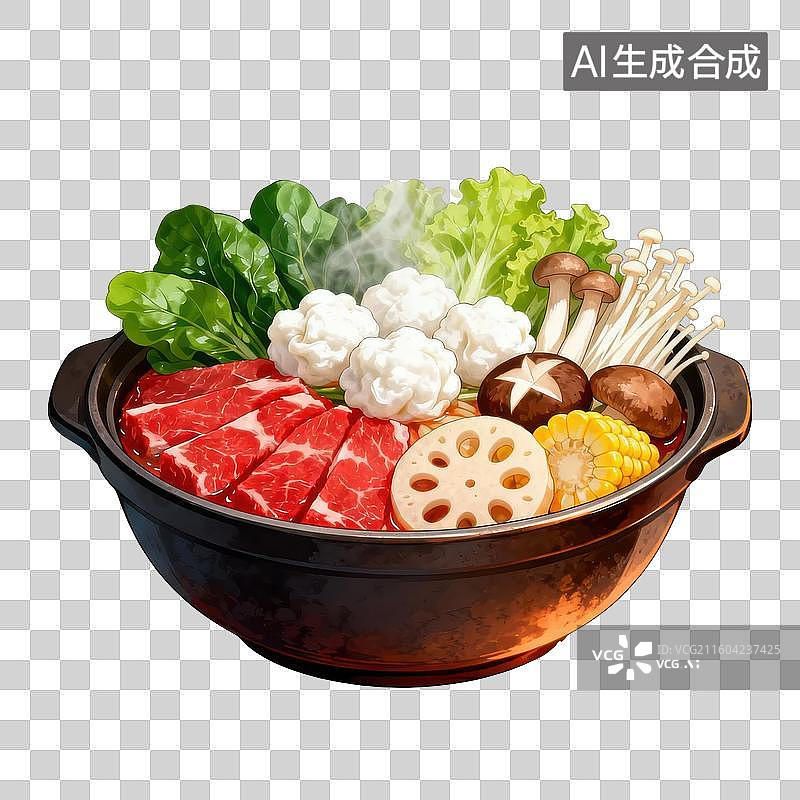 【AI数字艺术】火锅食材拼盘图片素材