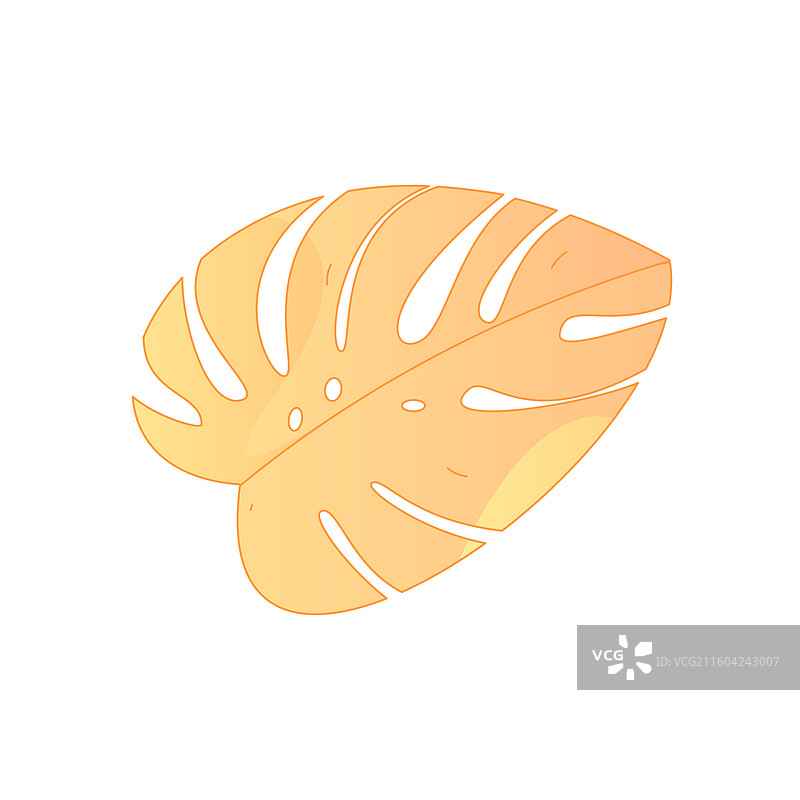 室内盆栽绿植矢量扁平渐变插画 轻盈治愈极简北欧风 居家美学素材图片素材