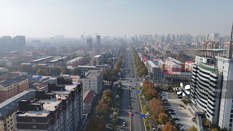 邯郸大名县大名府城市风光航拍图片素材