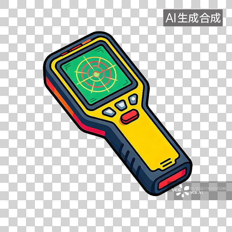 【AI数字艺术】彩色鲜艳的实用插画红外生命探测仪图片素材