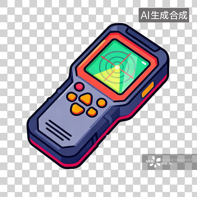 【AI数字艺术】彩色鲜艳的实用插画红外生命探测仪图片素材