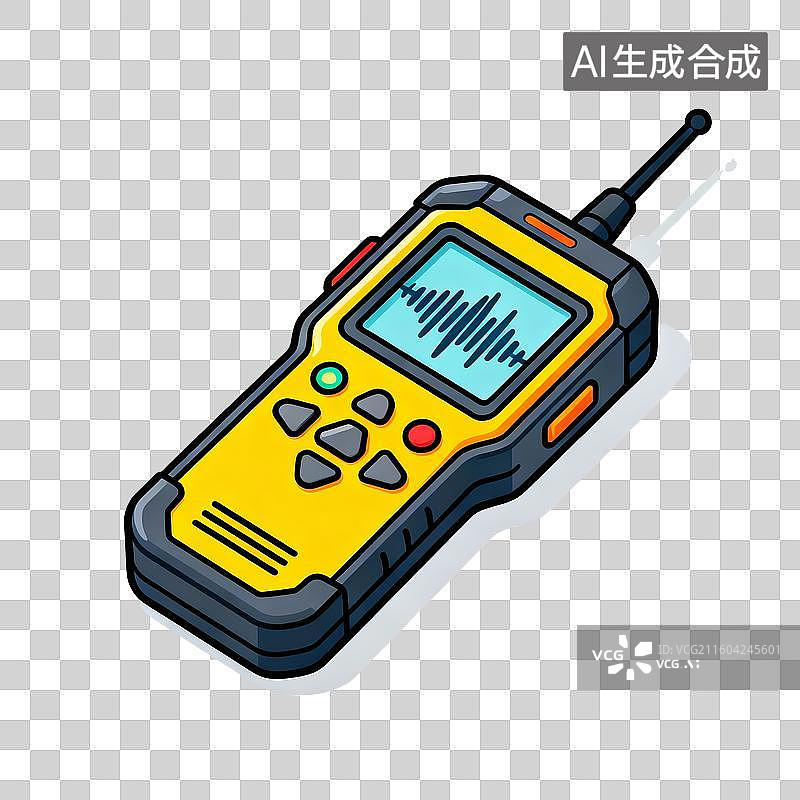 【AI数字艺术】彩色鲜艳的实用插画声波生命探测仪图片素材