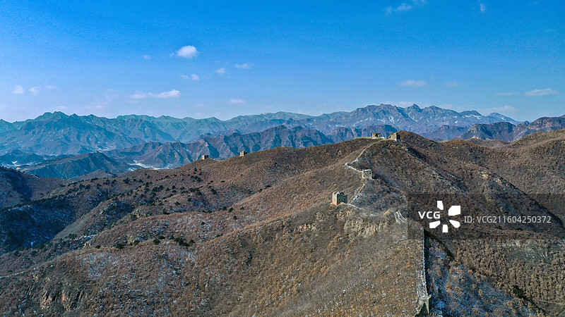 冬日秦皇岛海港区董家口长城雪景图片素材