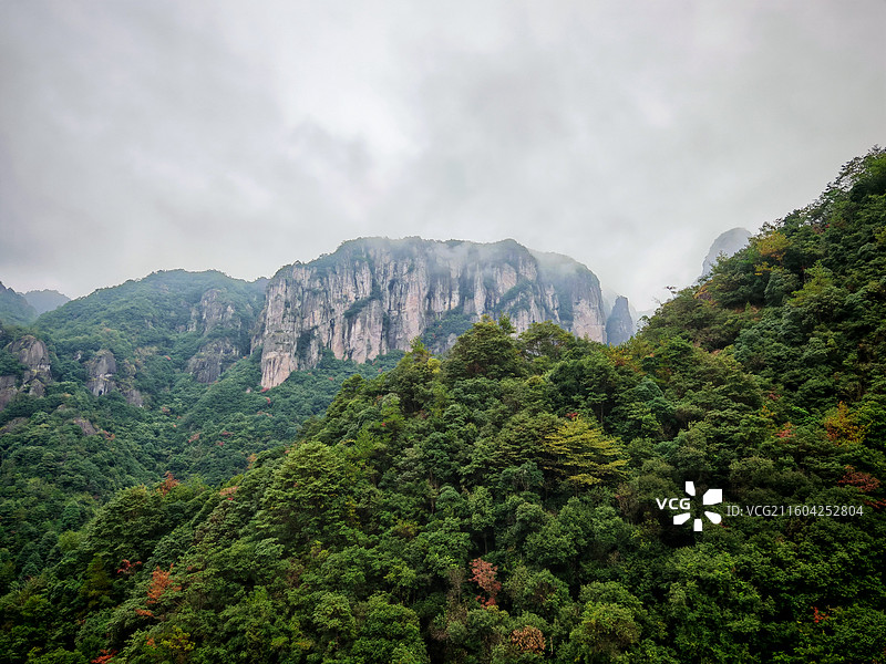 浙江省台州市临海神仙居景区高山地质云雾图片素材