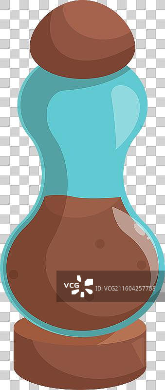 沙漏形玻璃容器，内含棕色物质图片素材