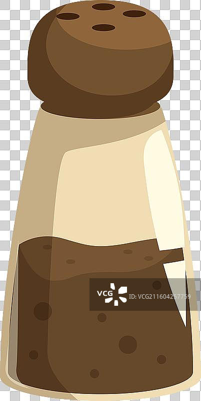 装满研磨胡椒粉的玻璃胡椒研磨器图片素材