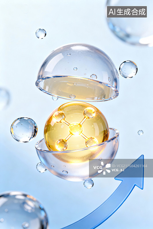 【AI数字艺术】分子科技背景图片素材