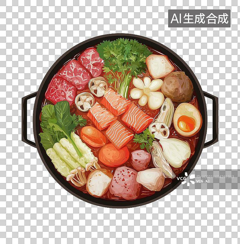 【AI数字艺术】火锅食材拼盘图片素材