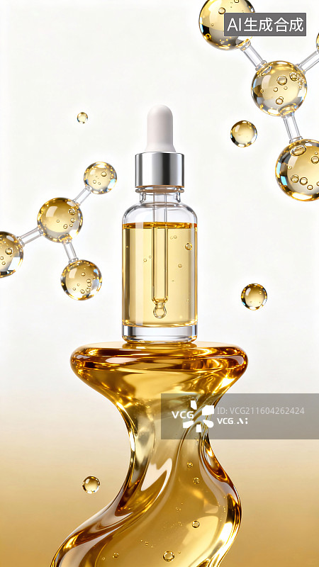 【AI数字艺术】医美分子实验设计概念海报图片素材