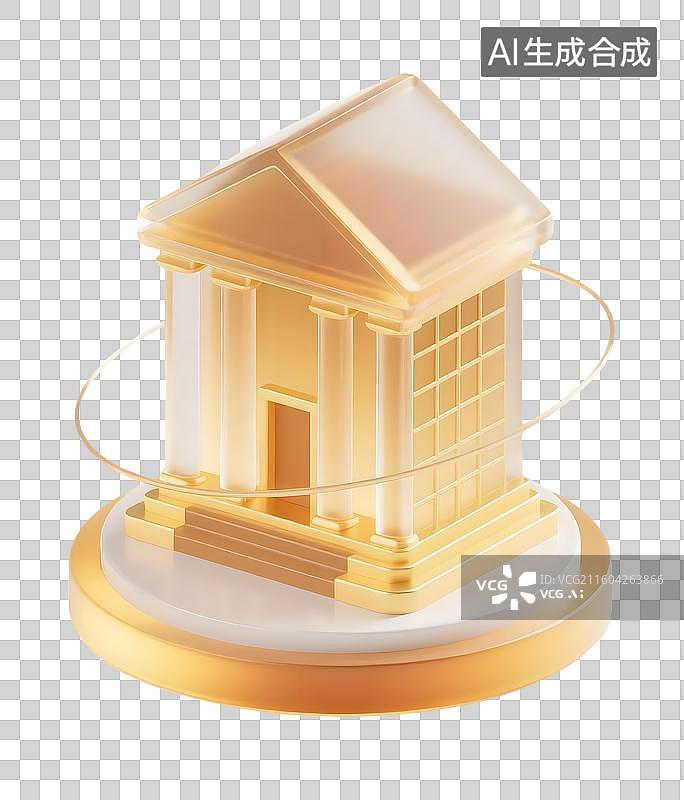 【AI数字艺术】AIGC：3D银行图标，金融理财银行投资，存款储蓄，设计元素，免抠图形图片素材