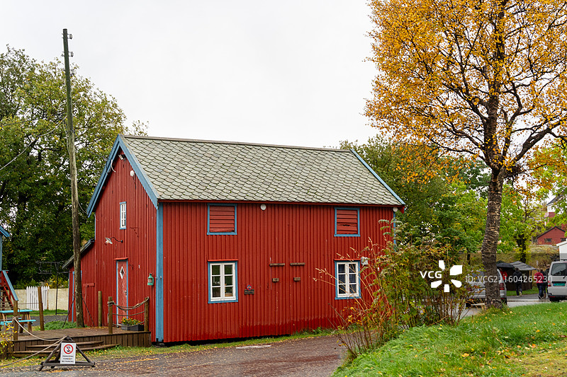 挪威山水小镇风光图片素材