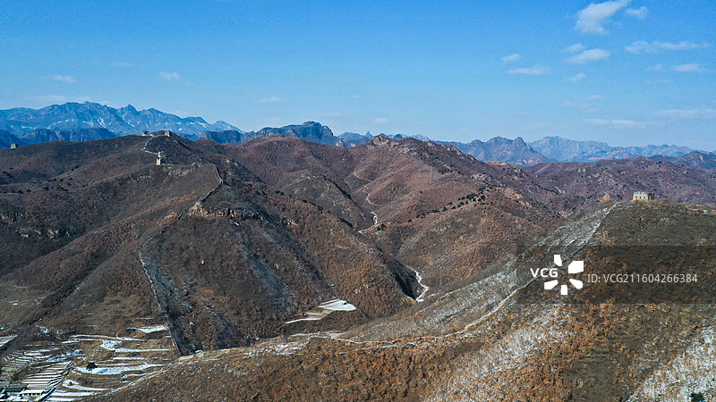 冬日秦皇岛海港区董家口长城雪景图片素材