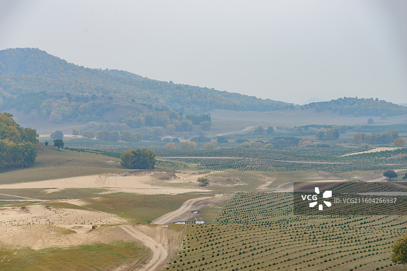 蒙古赤峰乌兰布统坝上沙漠草原图片素材