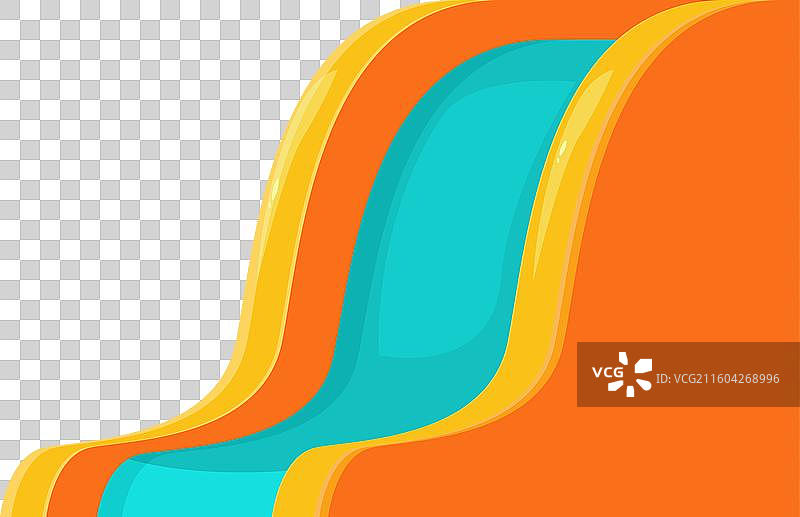 彩色的水滑梯在白色背景上图片素材