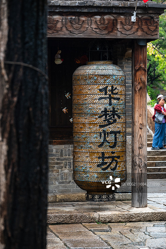 济南明水古城的秋天图片素材