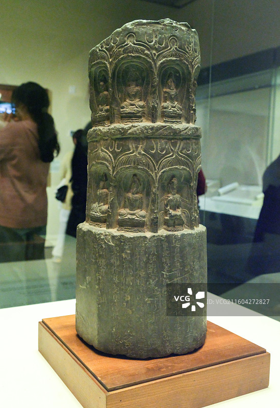 白双罝造石佛塔 十六国·北凉 1969年甘肃酒泉出土 中国国家博物馆“古代中国基本陈列”图片素材