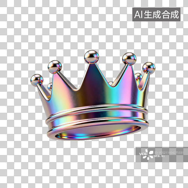 【AI数字艺术】色彩斑斓的闪亮皇冠图片素材