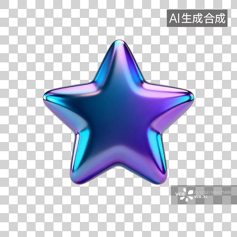 【AI数字艺术】色彩绚丽的五角星造型图片素材