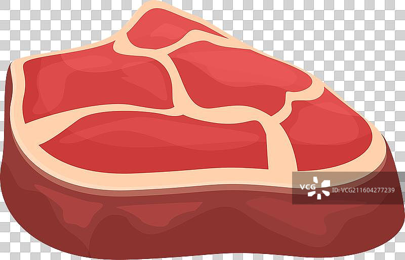 生鲜红牛肉牛排平铺，孤立的图片素材