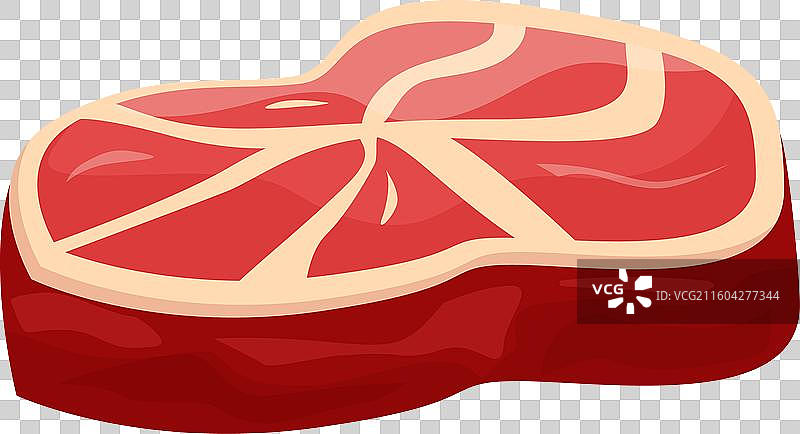 新鲜的红肉牛排放在白色背景上图片素材