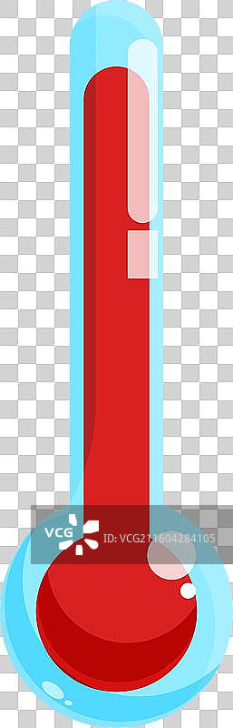 红色的温度计显示高温，背景为白色图片素材