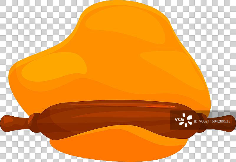 木制擀面杖正在擀压用于烘焙的面团图片素材