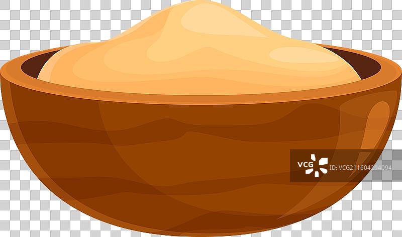 装满新鲜食材的木碗图片素材