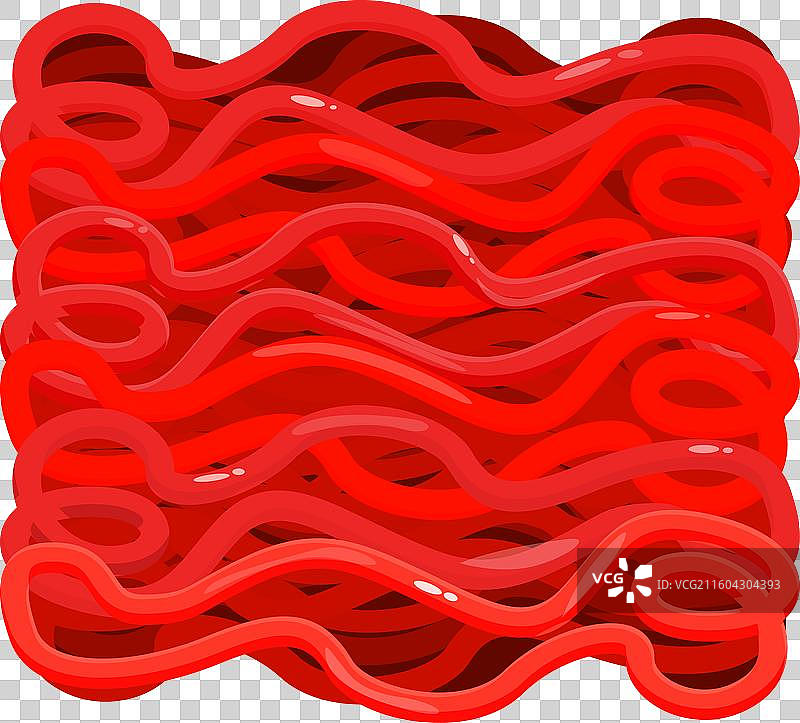 一堆新鲜煮熟的意大利面，看起来很美味图片素材