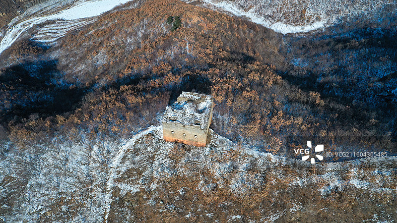 冬日秦皇岛海港区董家口长城雪景图片素材