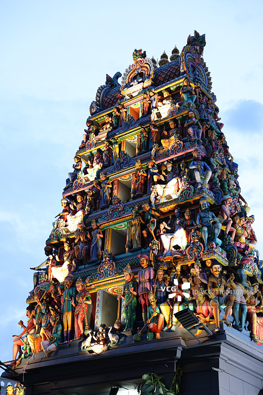 新加坡最古老的印度教寺庙马里安曼兴都庙图片素材