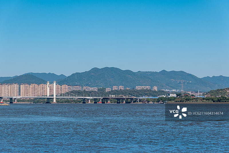 福建省福州市洪塘大桥白昼蓝天景观图片素材