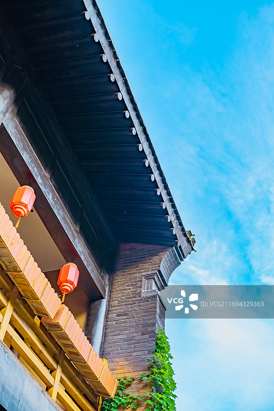 棣花古镇仿古建，宋金遗韵映商於图片素材