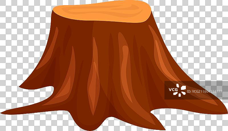 一个巨大的棕色老树桩，显示着年轮图片素材