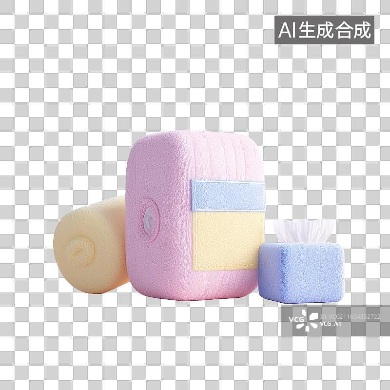 【AI数字艺术】尿布包装3D图标图片素材
