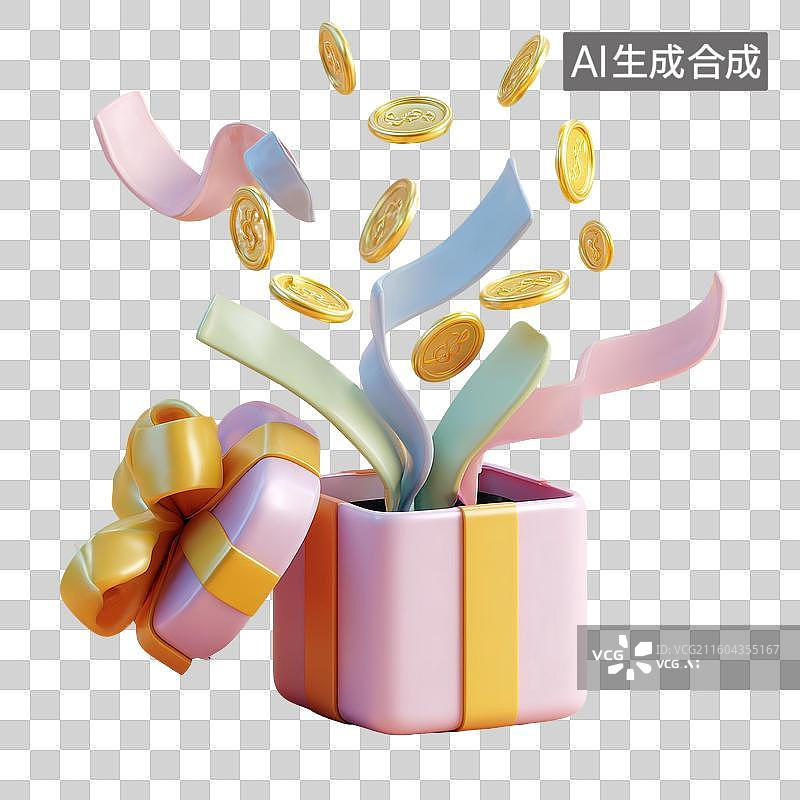 【AI数字艺术】开箱惊喜3D场景图片素材