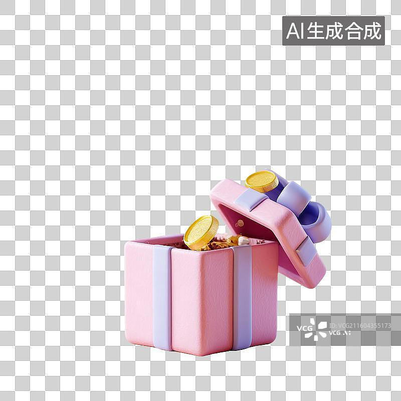 【AI数字艺术】开箱惊喜3D场景图片素材
