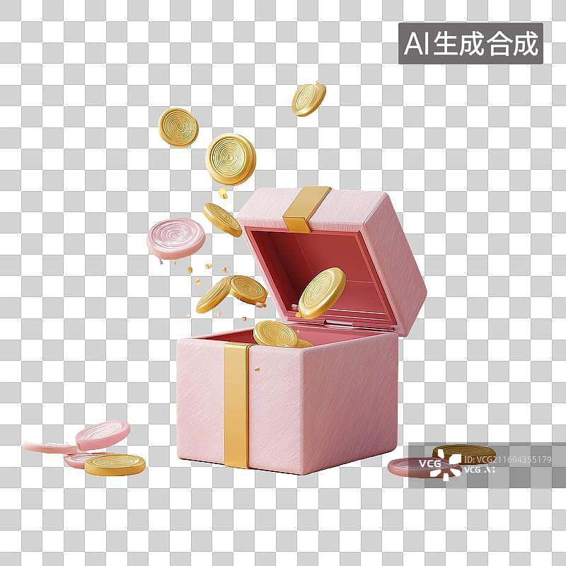 【AI数字艺术】开箱惊喜3D场景图片素材