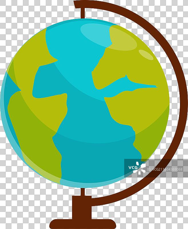 显示有大陆和海洋的地球仪图片素材