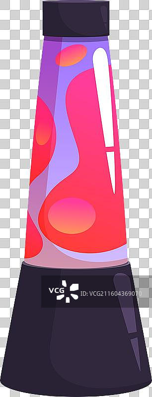 经典熔岩灯，散发着红紫色蜡液的光芒图片素材