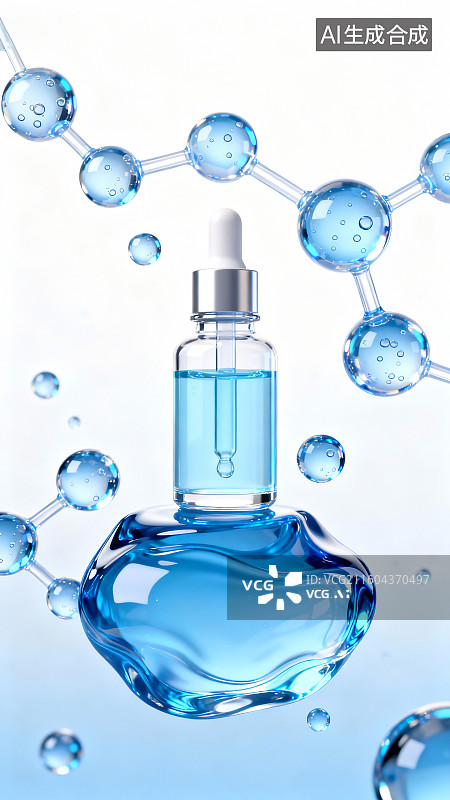 【AI数字艺术】医美分子实验设计概念海报图片素材