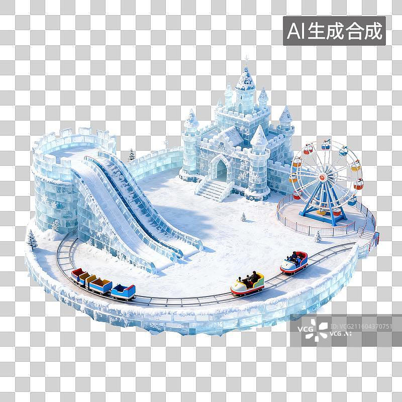 【AI数字艺术】冰雪游乐场-冰雪节图片素材