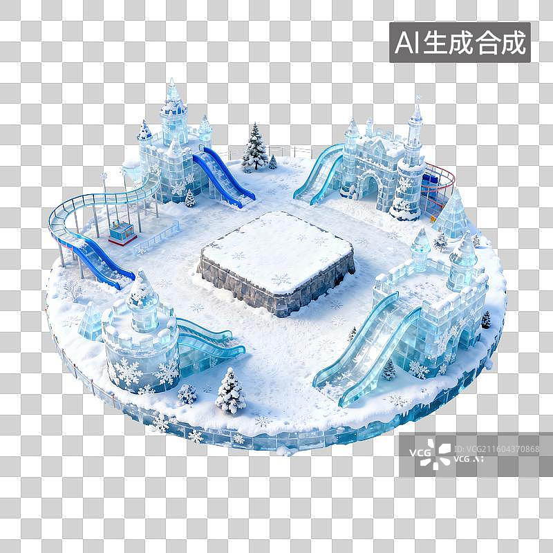 【AI数字艺术】冰雪游乐场-冰雪节图片素材