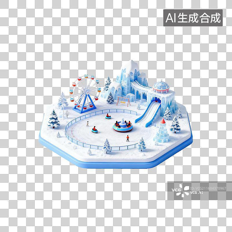 【AI数字艺术】冰雪游乐场-冰雪节图片素材