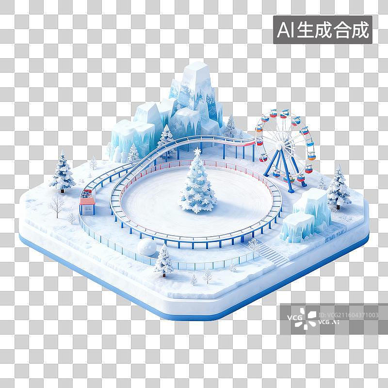 【AI数字艺术】冰雪游乐场-冰雪节图片素材